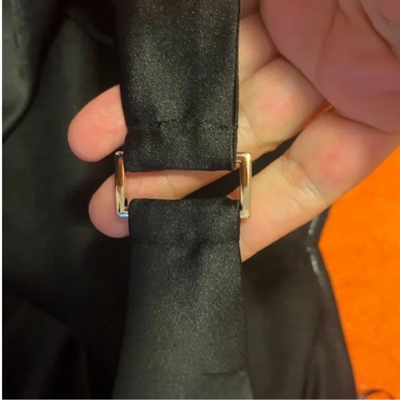 Blue Blush black draped back strapless satin bustier mini dress NWT - Picture 9 of 10